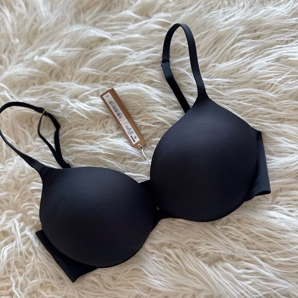 Skims Ultimate Push-up Plunge Bra Onyx Size 32D - Picture 3 of 7